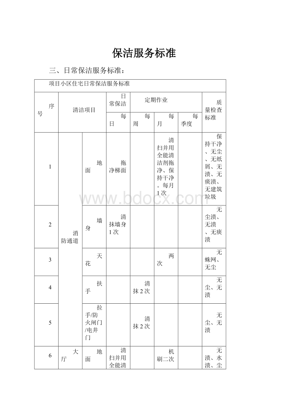 保洁服务标准.docx_第1页