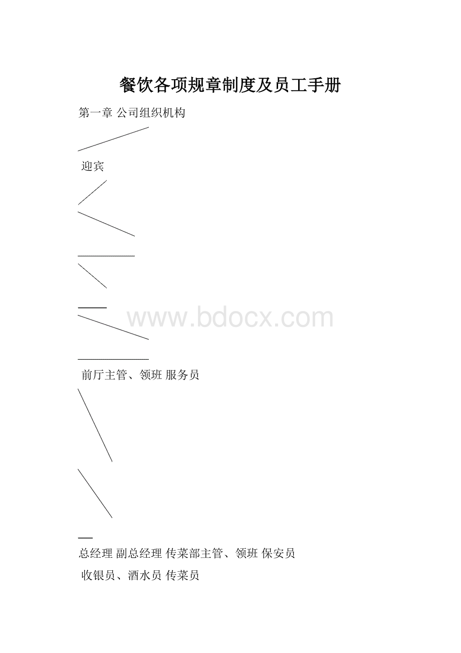 餐饮各项规章制度及员工手册.docx_第1页