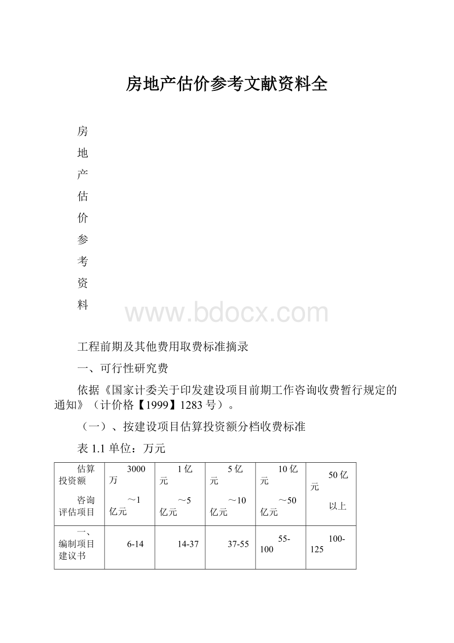 房地产估价参考文献资料全.docx