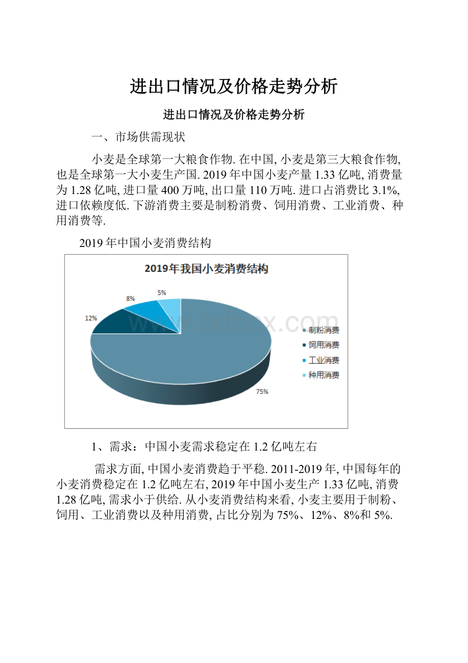 进出口情况及价格走势分析.docx_第1页