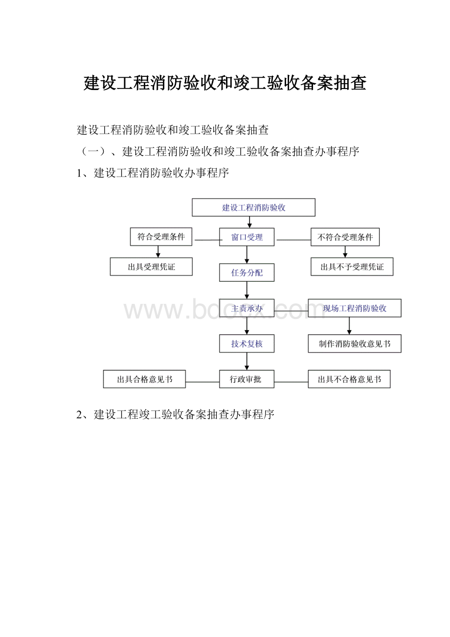 建设工程消防验收和竣工验收备案抽查.docx_第1页