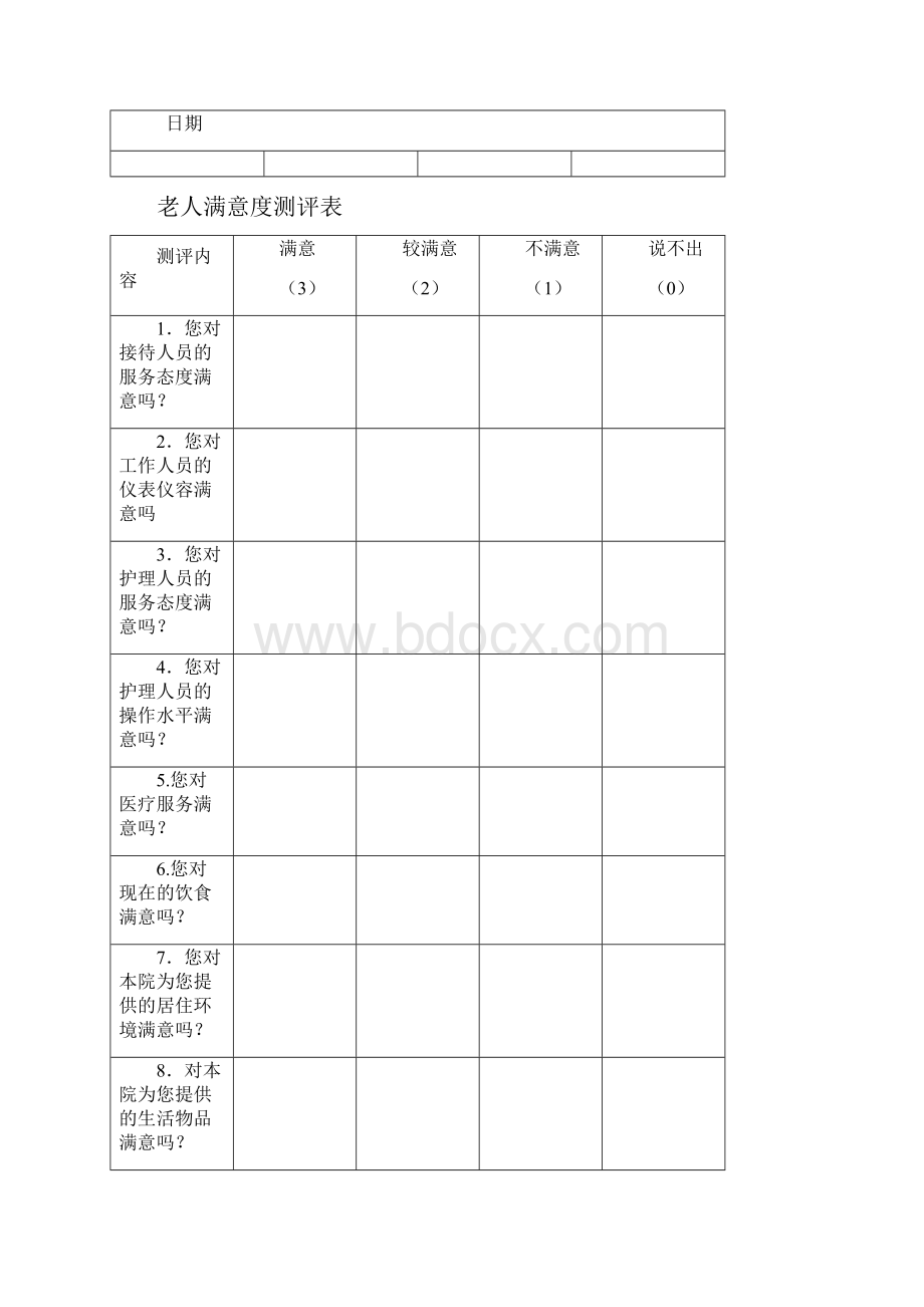 养老机构标准化管理规范表式.docx_第3页