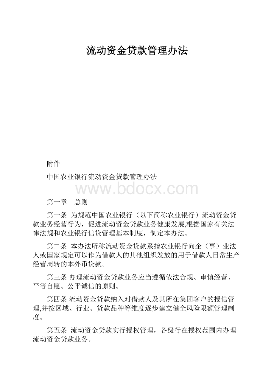 流动资金贷款管理办法.docx