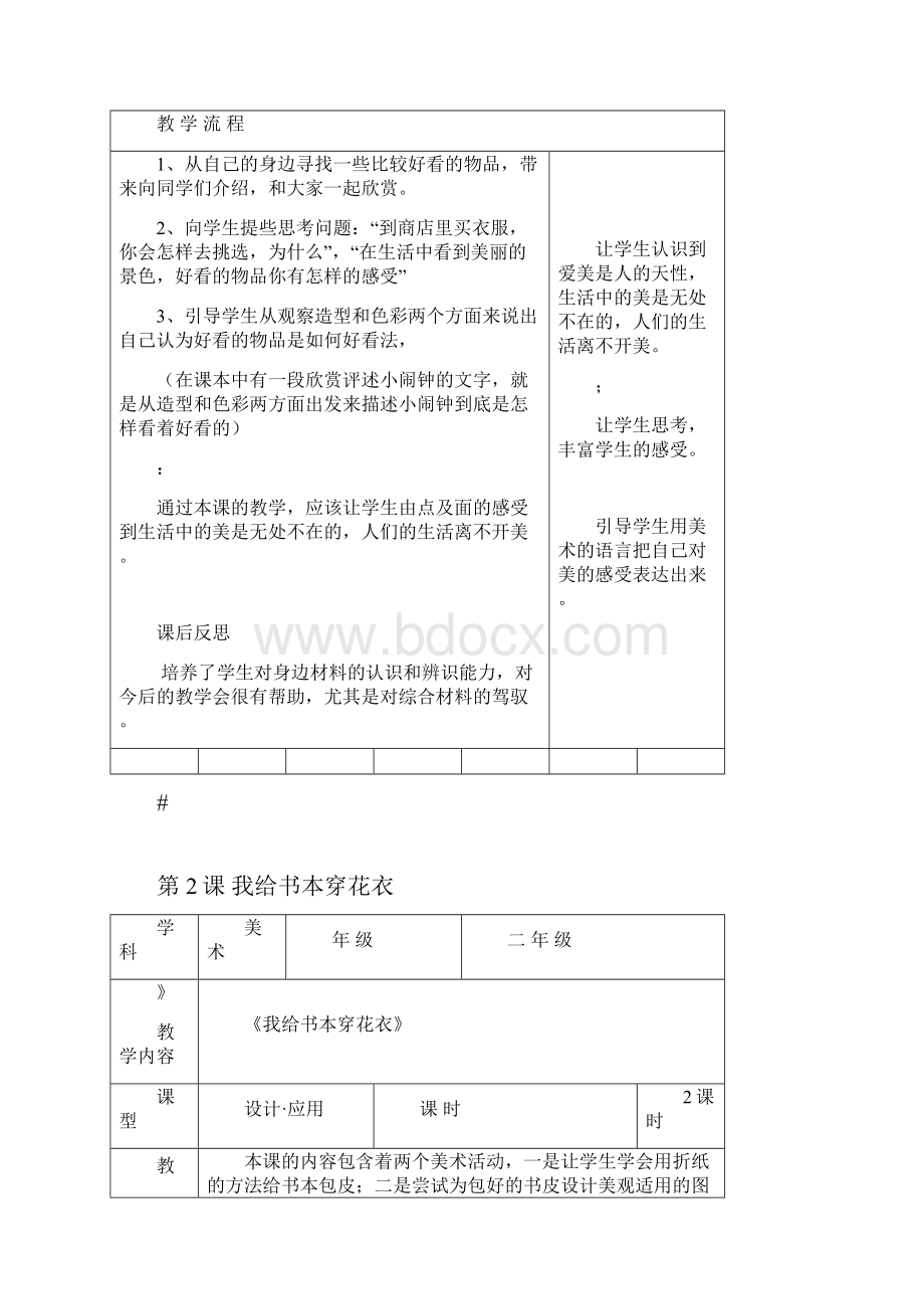 小学美术二年级上册美术教案全册.docx_第2页