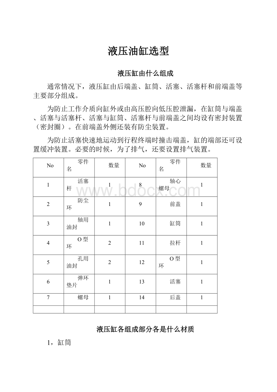 液压油缸选型.docx