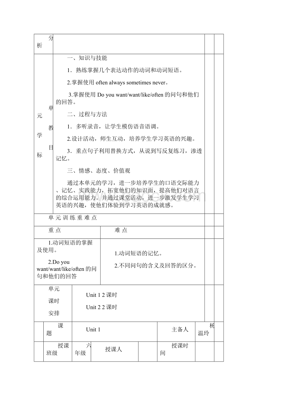 五年级英语上册 Module 8 Unit 1 Children often sit around tables教案 外研版.docx_第2页