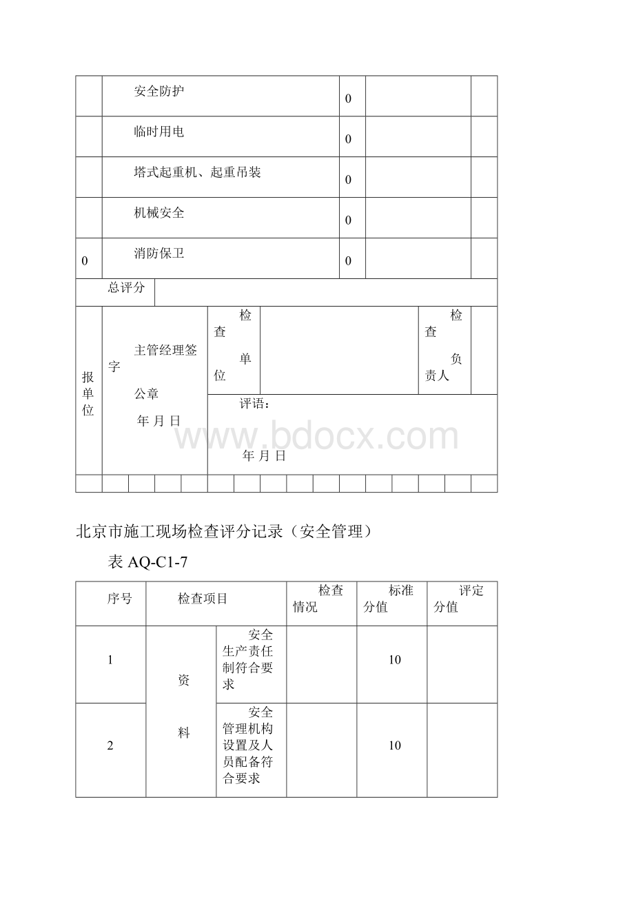 安全资料管理规程 施工现场评分表及评分说明.docx_第2页