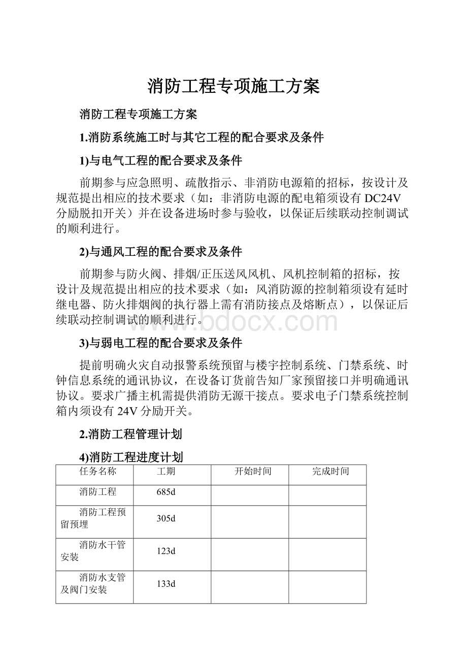 消防工程专项施工方案.docx