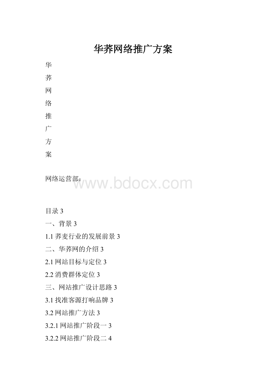 华荞网络推广方案.docx_第1页