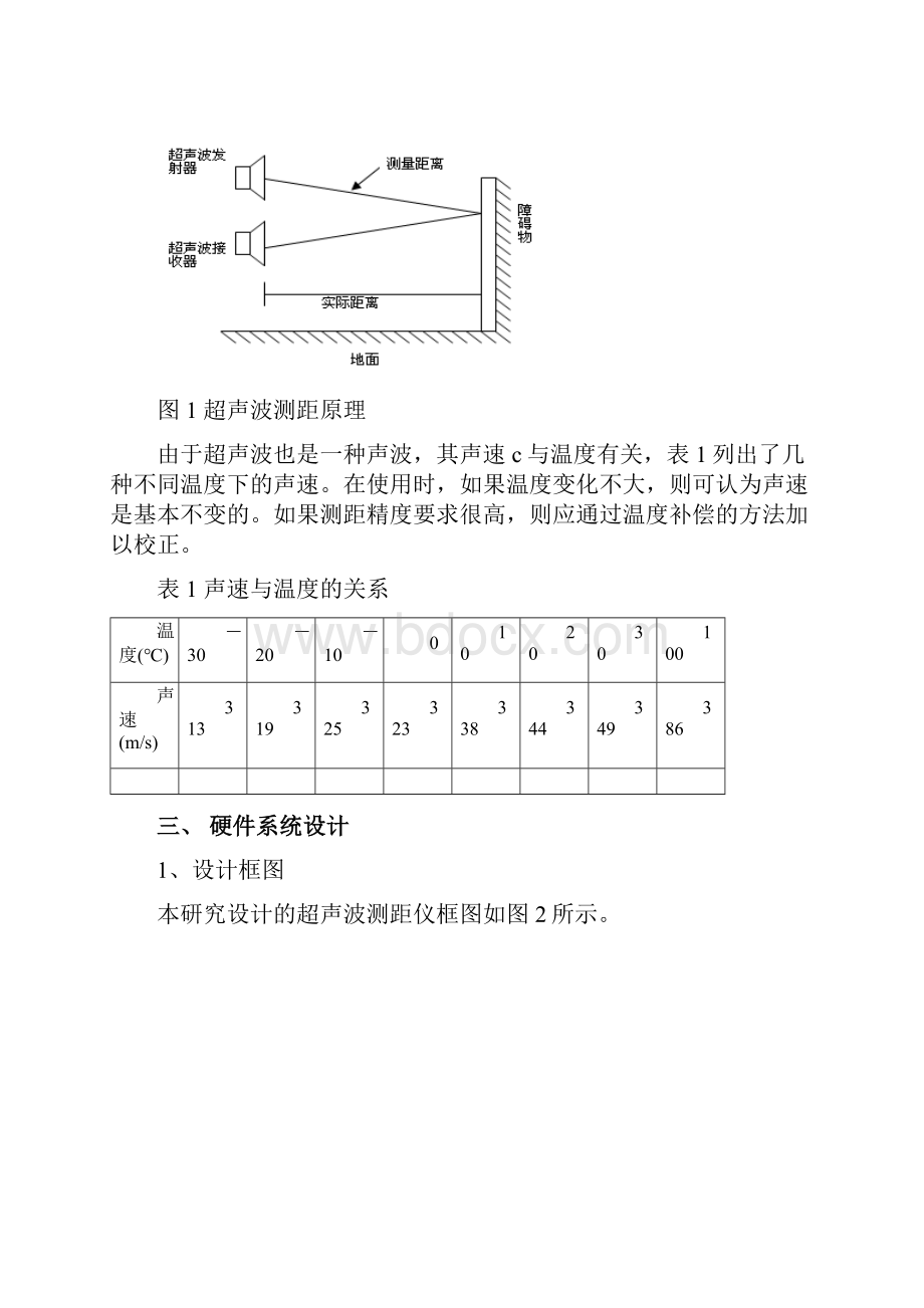 超声波测距仪液晶屏加报警设计报告.docx_第2页