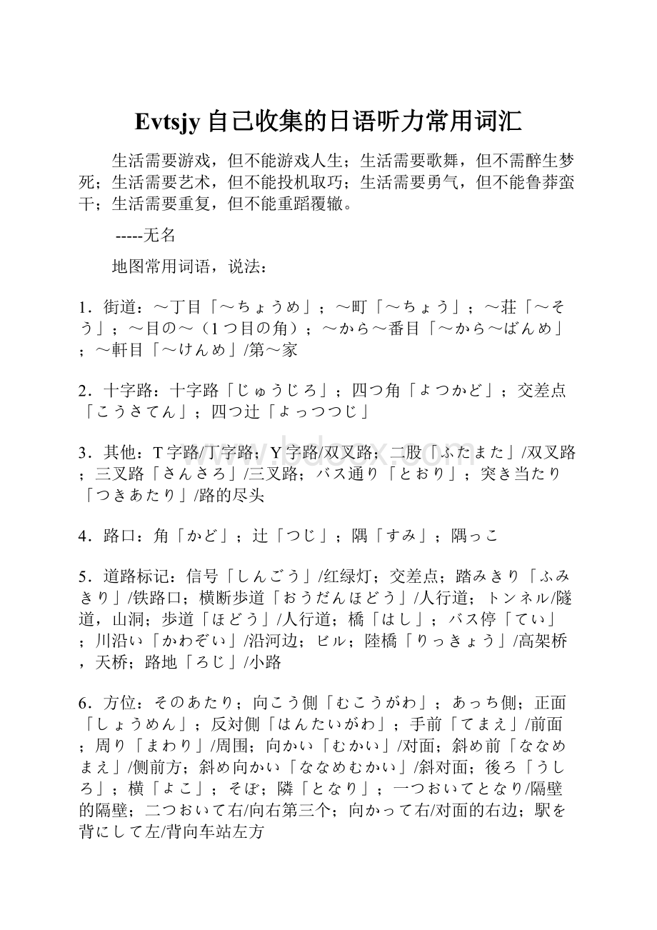 Evtsjy自己收集的日语听力常用词汇.docx_第1页