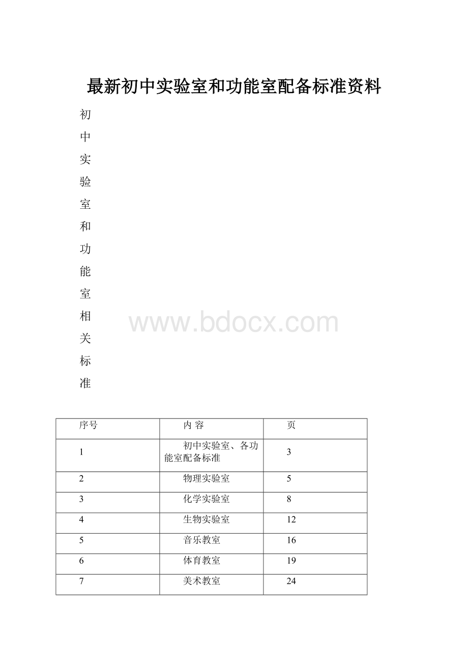 最新初中实验室和功能室配备标准资料.docx_第1页