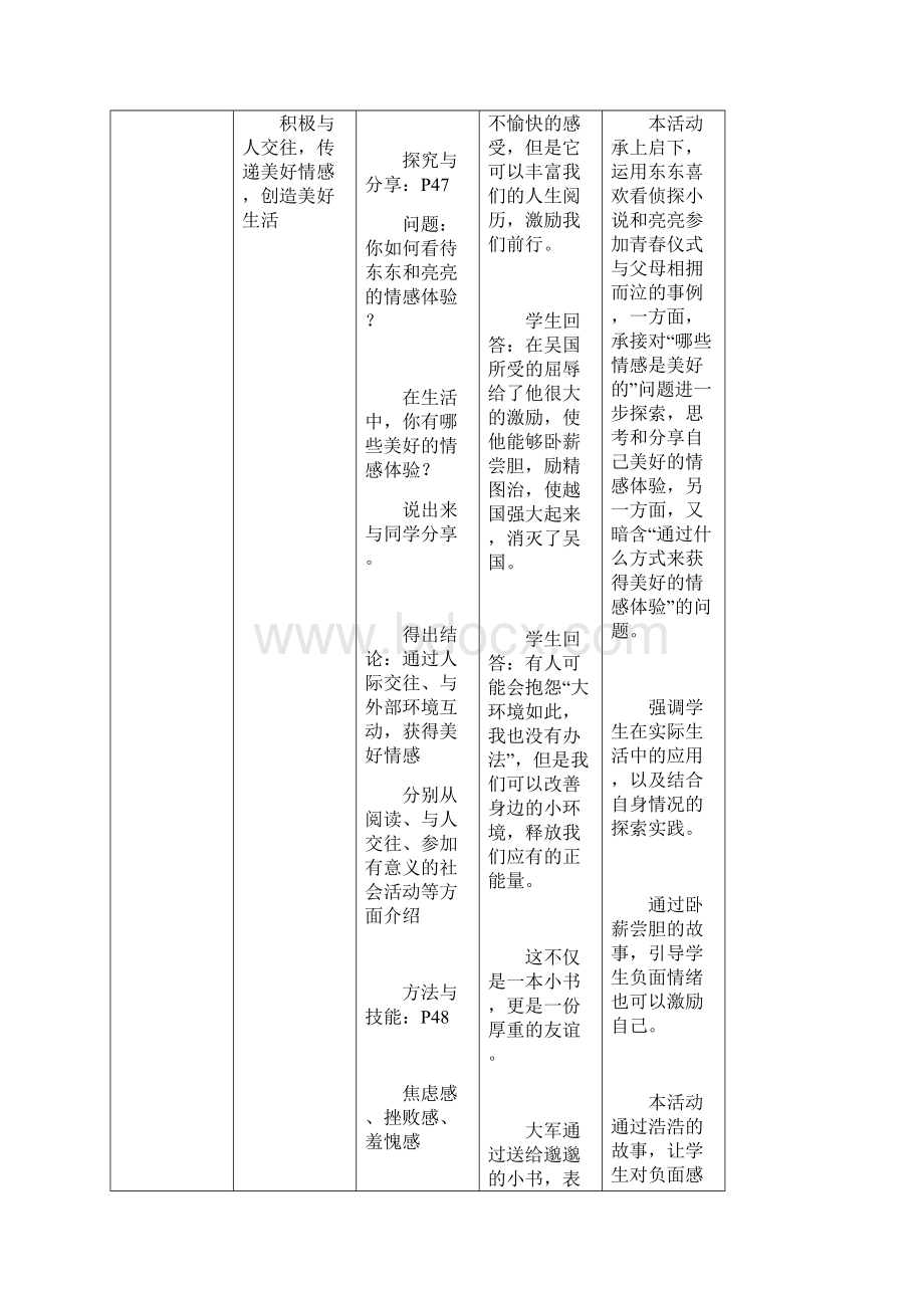 人教版《道德与法治》七年级下册第五课第二节在品味情感中成长教学设计.docx_第3页