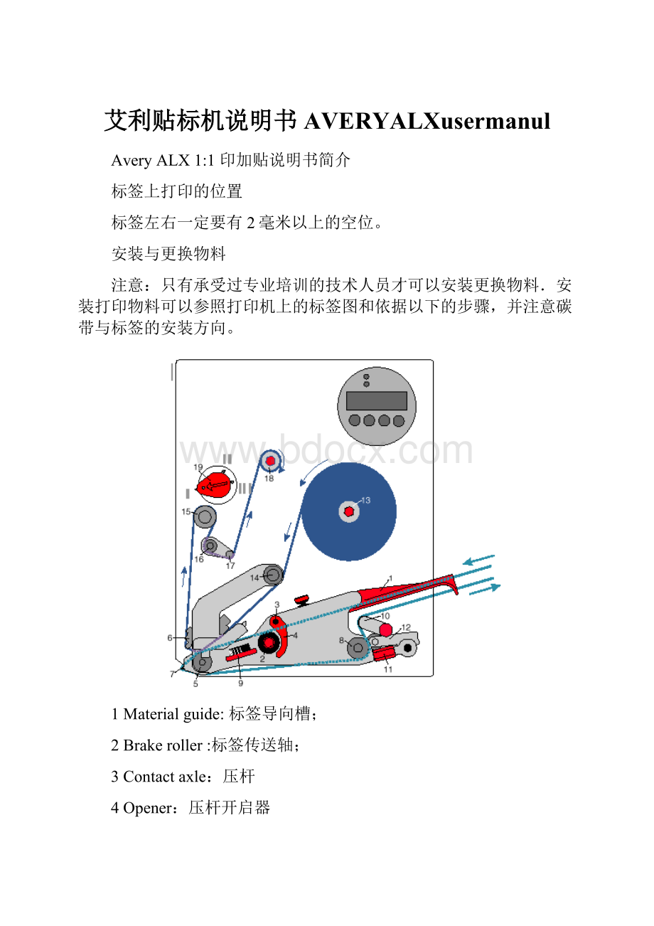 艾利贴标机说明书AVERYALXusermanul.docx