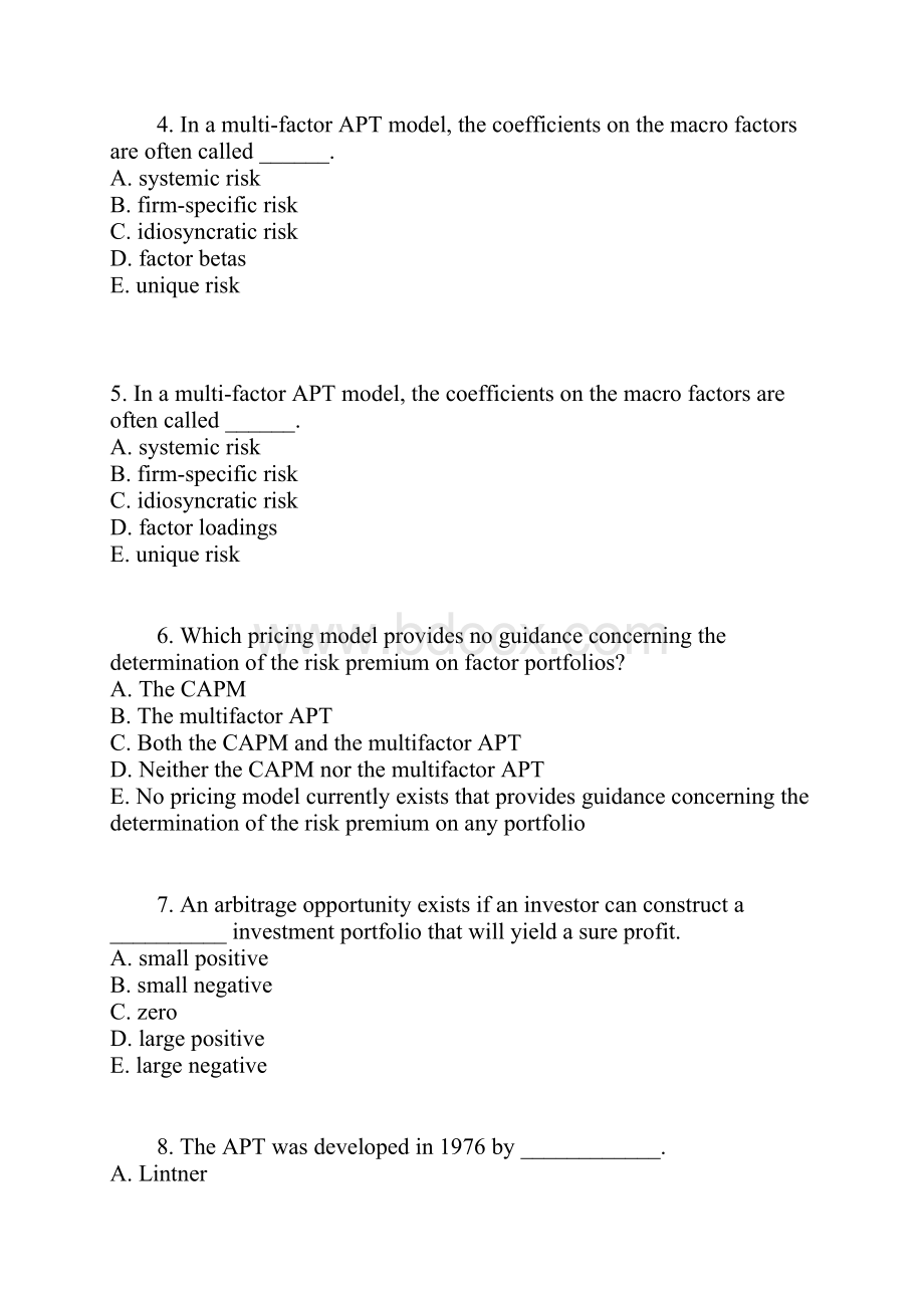 投资学课后答案APT资料讲解.docx_第2页