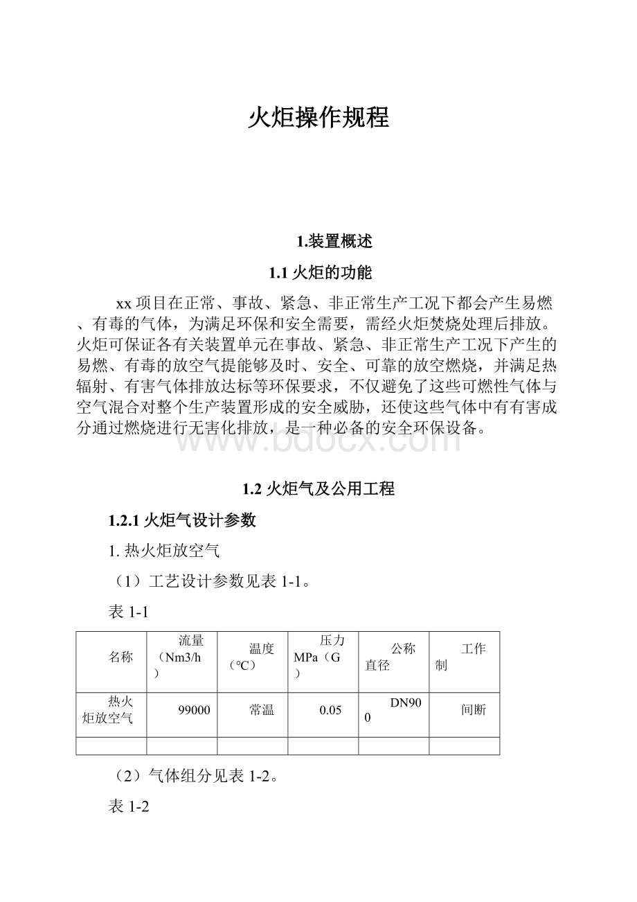 火炬操作规程.docx_第1页