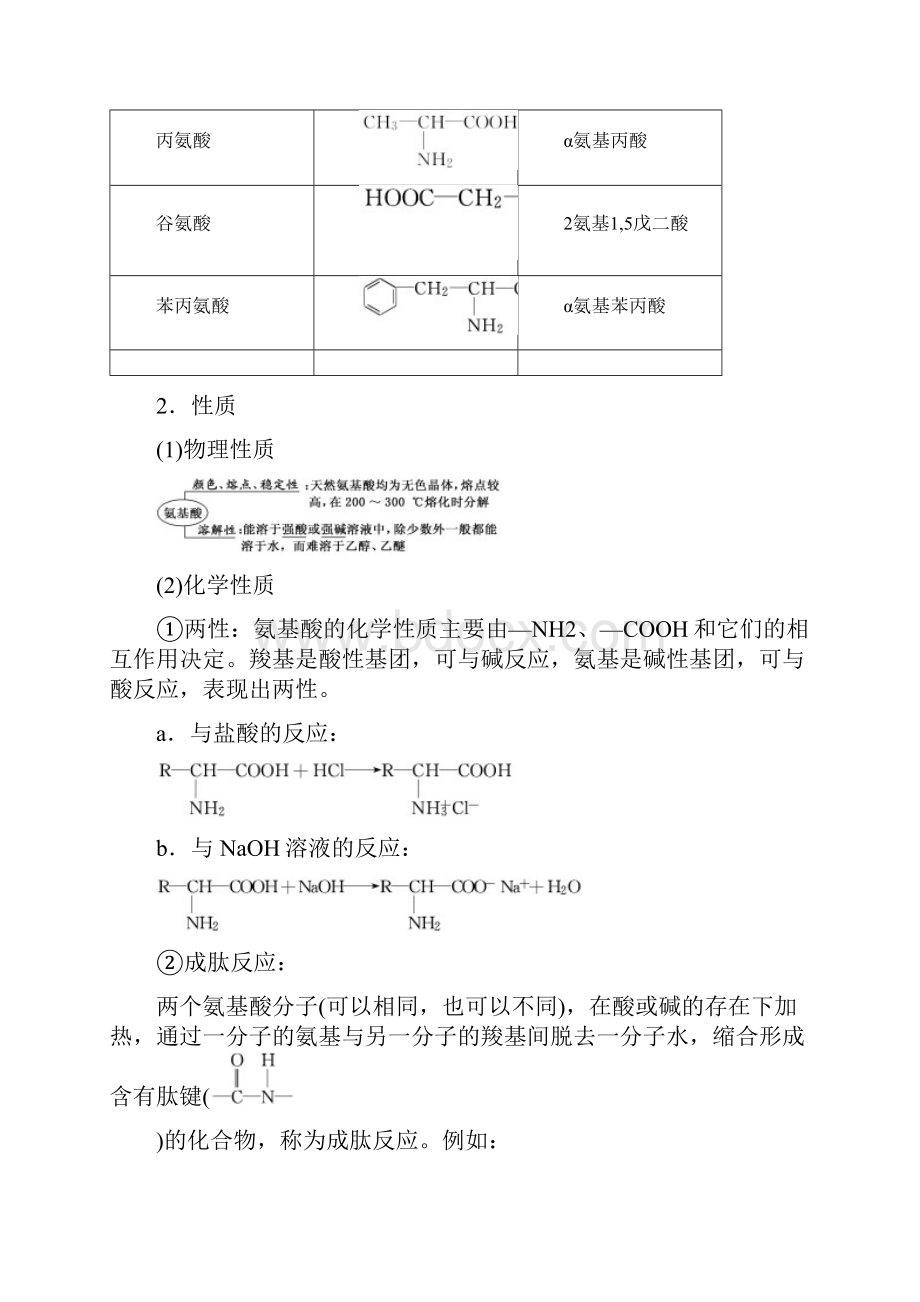 高中化学第四章第三节蛋白质和核酸教案新人教版选修5.docx_第3页