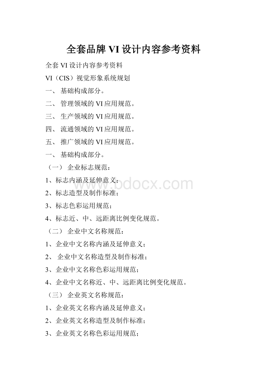 全套品牌VI设计内容参考资料.docx