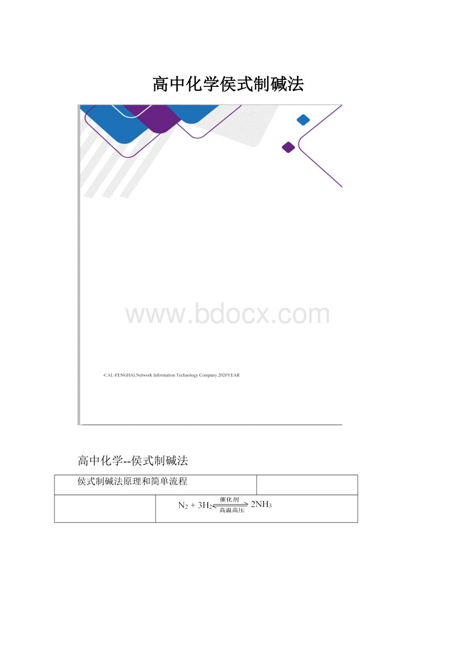 高中化学侯式制碱法.docx