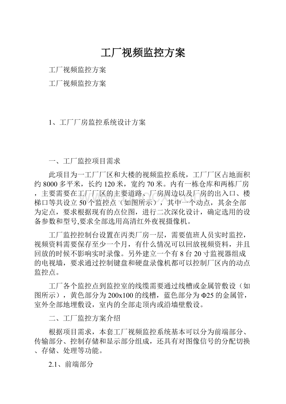 工厂视频监控方案.docx_第1页