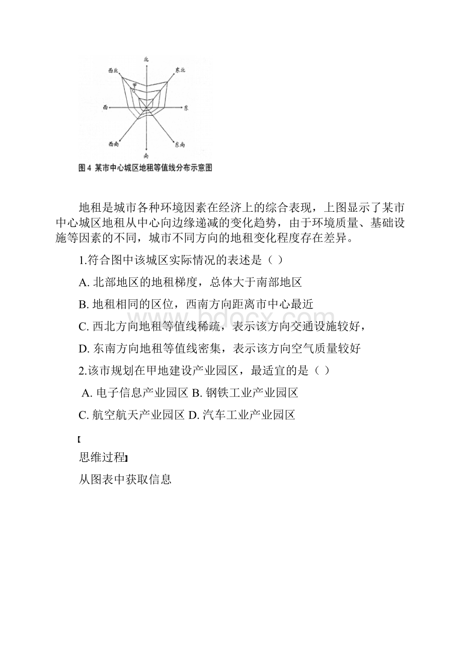 高考地理高分秘笈图形突破方法技巧如何判读地租曲线图.docx_第3页