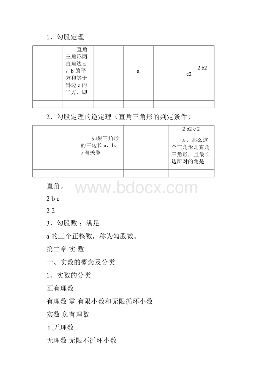 北师大版初二数学知识点总结最新教材版.docx_第3页