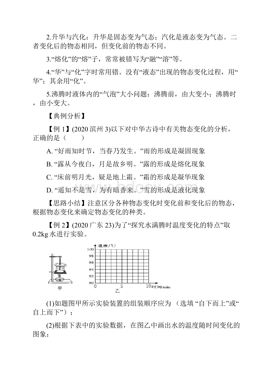 中考物理重点难点专题练习04 物态变化学生版+解析版.docx_第3页