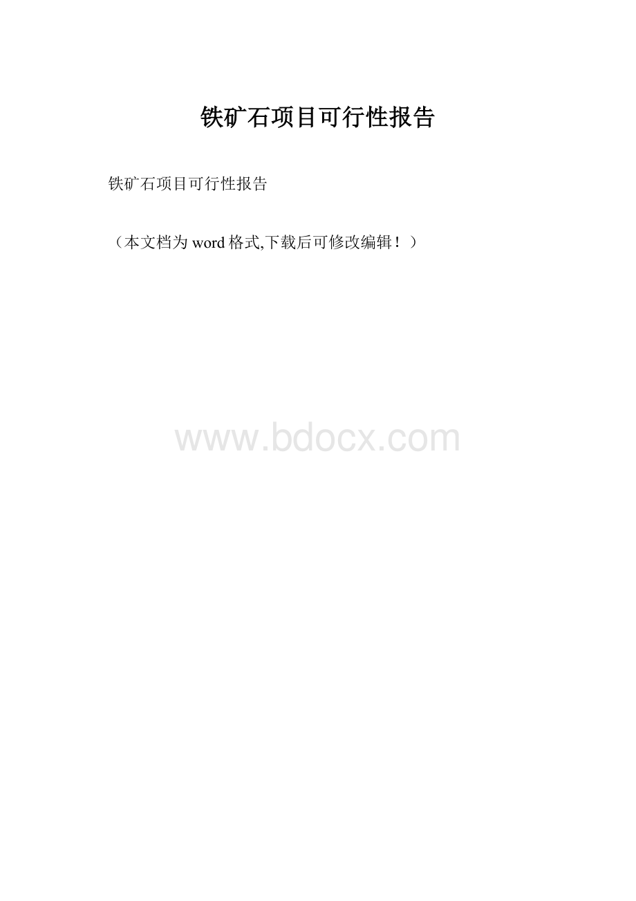 铁矿石项目可行性报告.docx