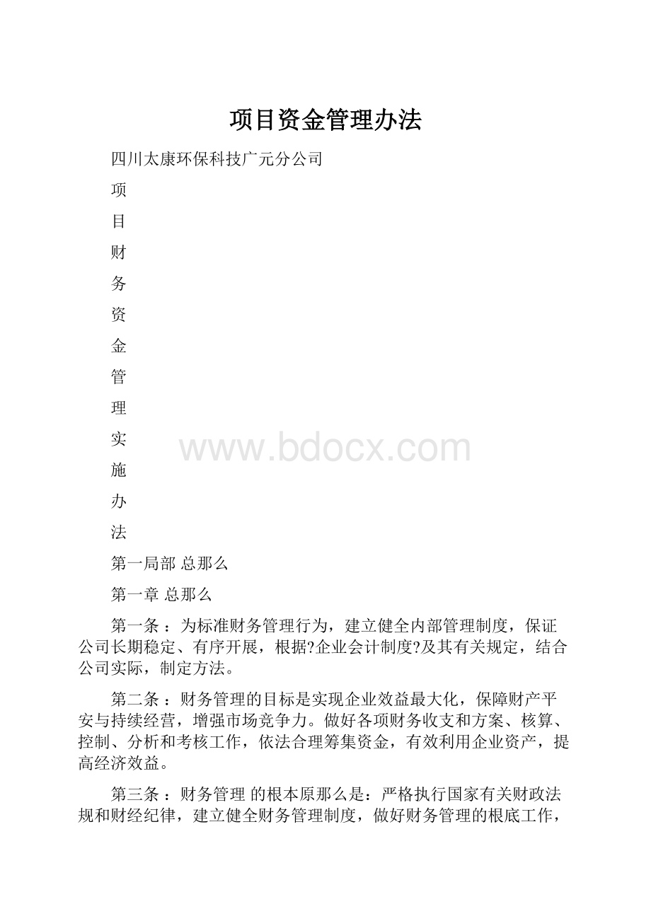 项目资金管理办法.docx