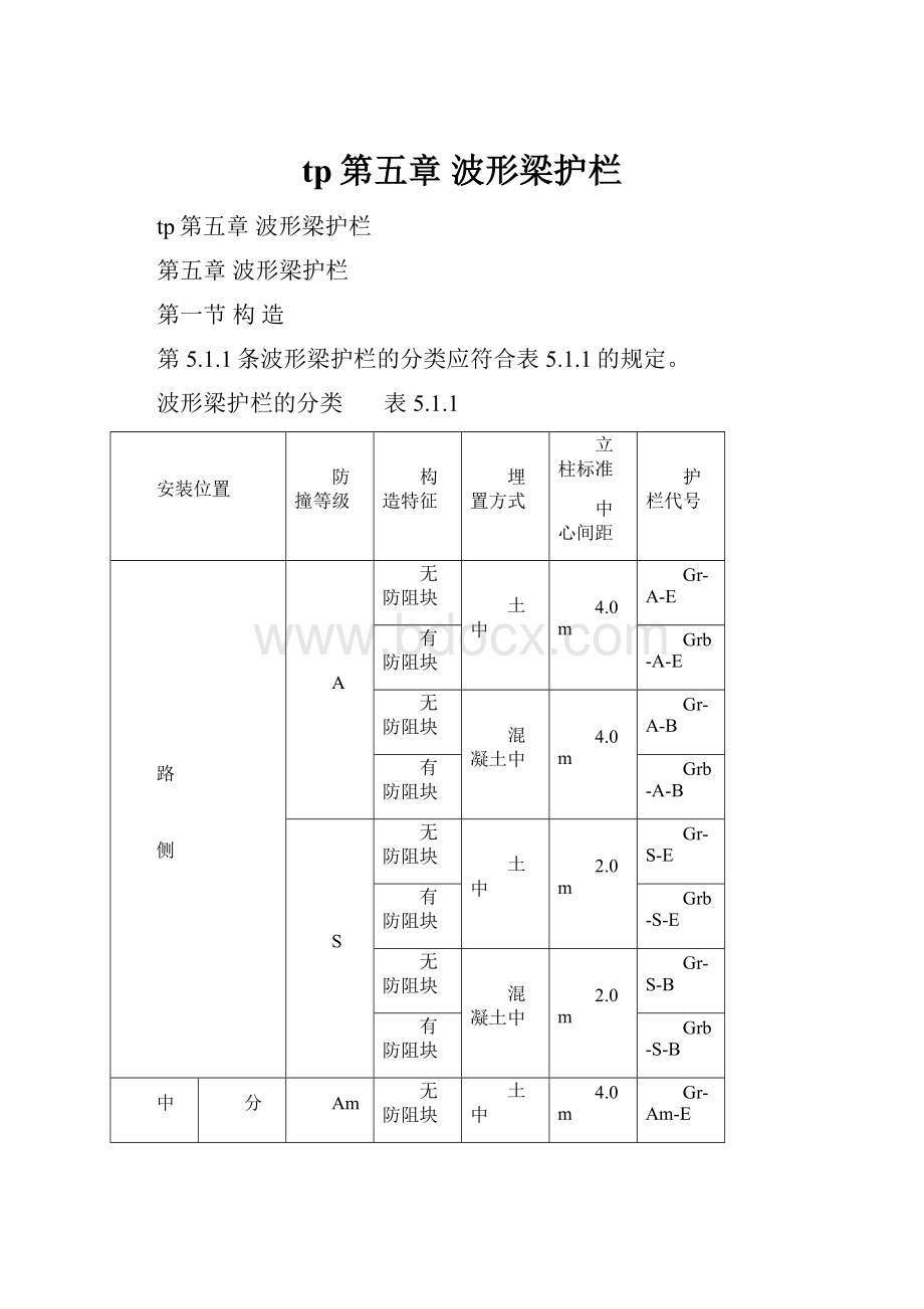 tp第五章波形梁护栏.docx