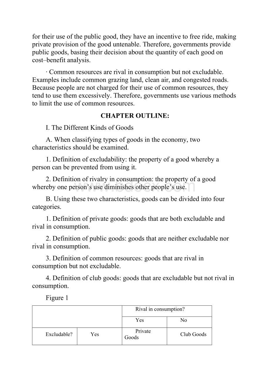 曼昆经济学原理英文版教案新部编本加习题答案11章PUBLIC GOODS AND COMMON RESOURCES.docx_第3页