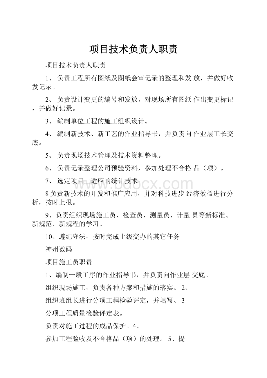 项目技术负责人职责.docx