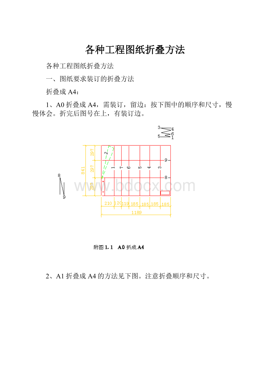 各种工程图纸折叠方法.docx