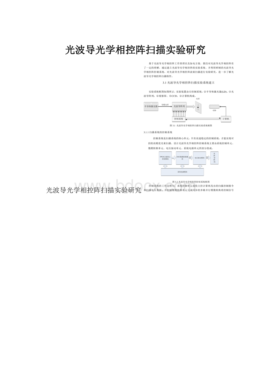 光波导光学相控阵扫描实验研究.docx