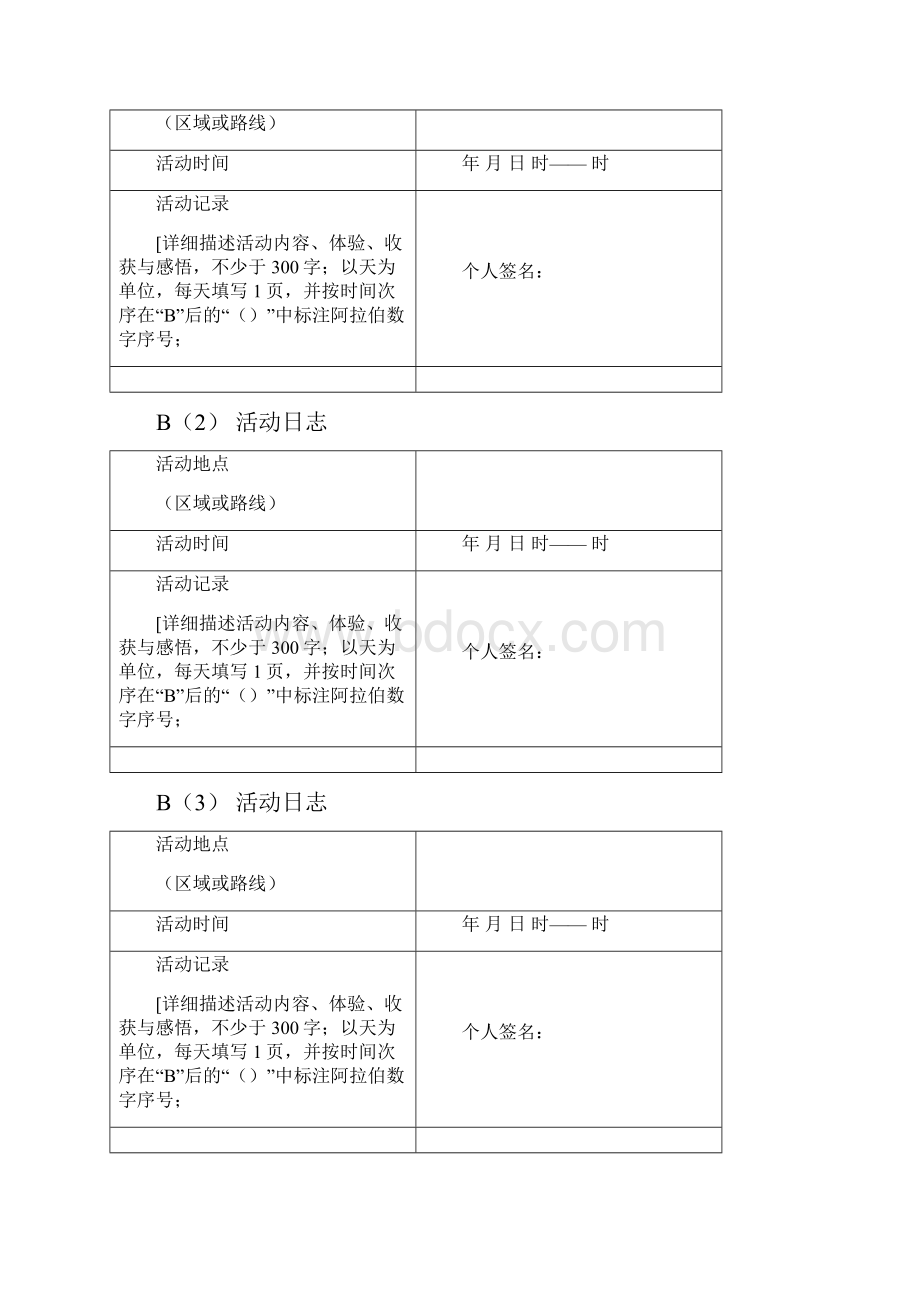 江苏科技大学社会实践活动写实记录和考核登记表.docx_第3页