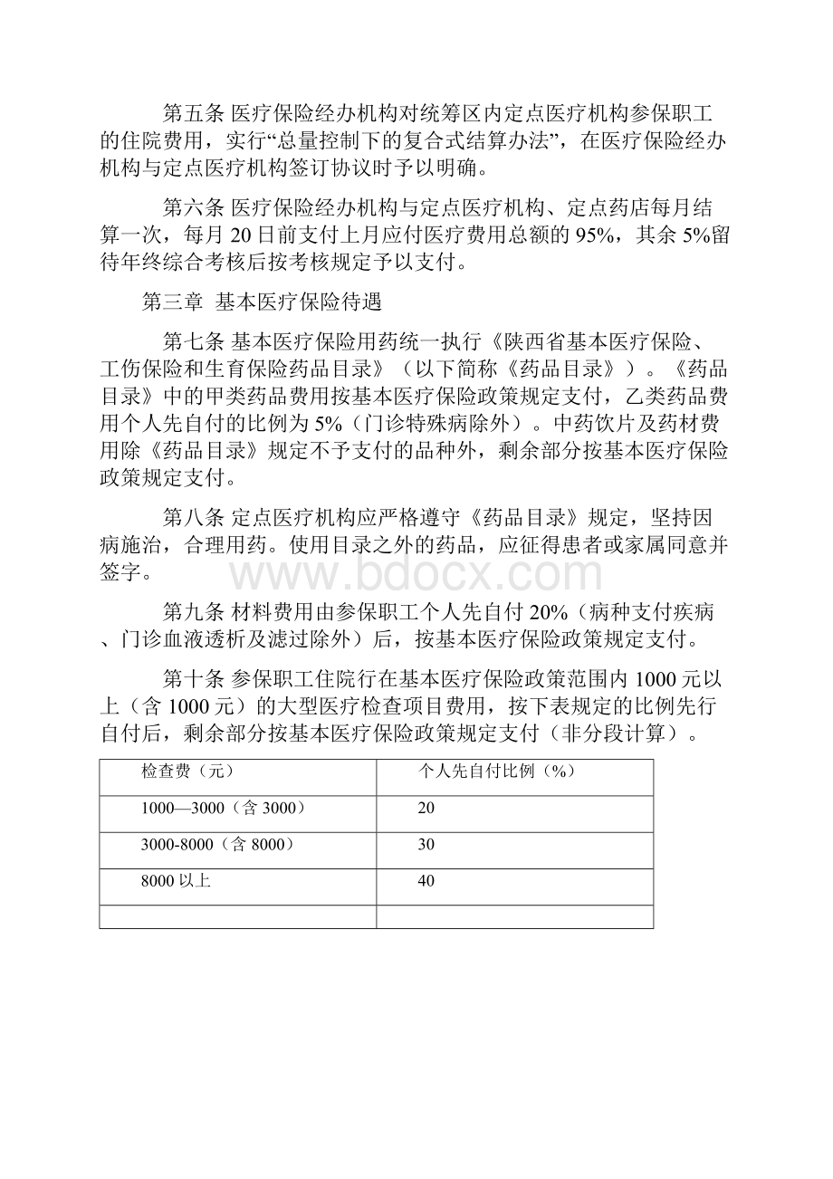 咸阳市城镇职工基本医疗保险医疗管理办法.docx_第2页