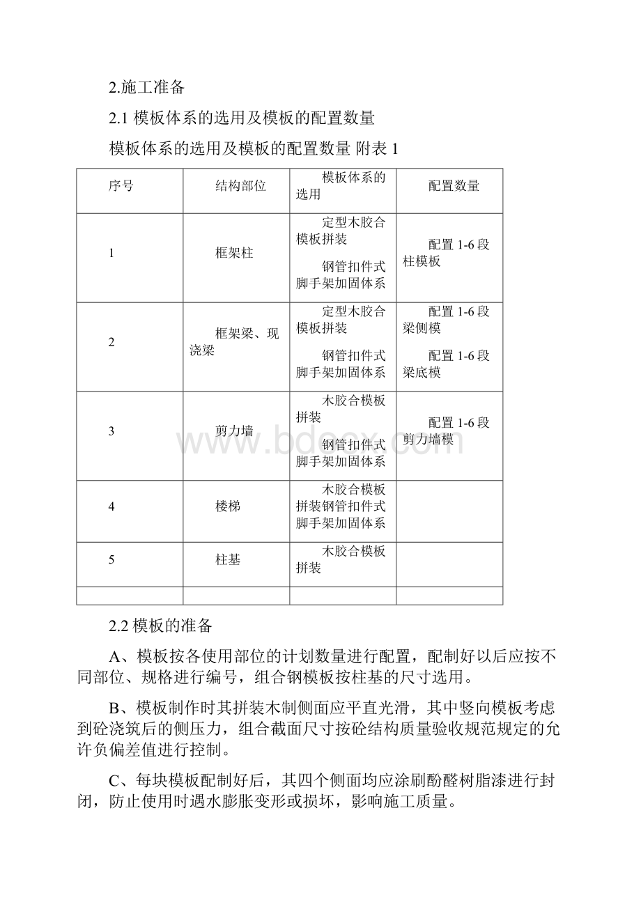 人防模板工程专项施工方案课案.docx_第2页