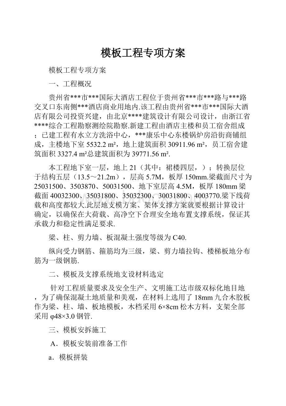 模板工程专项方案.docx