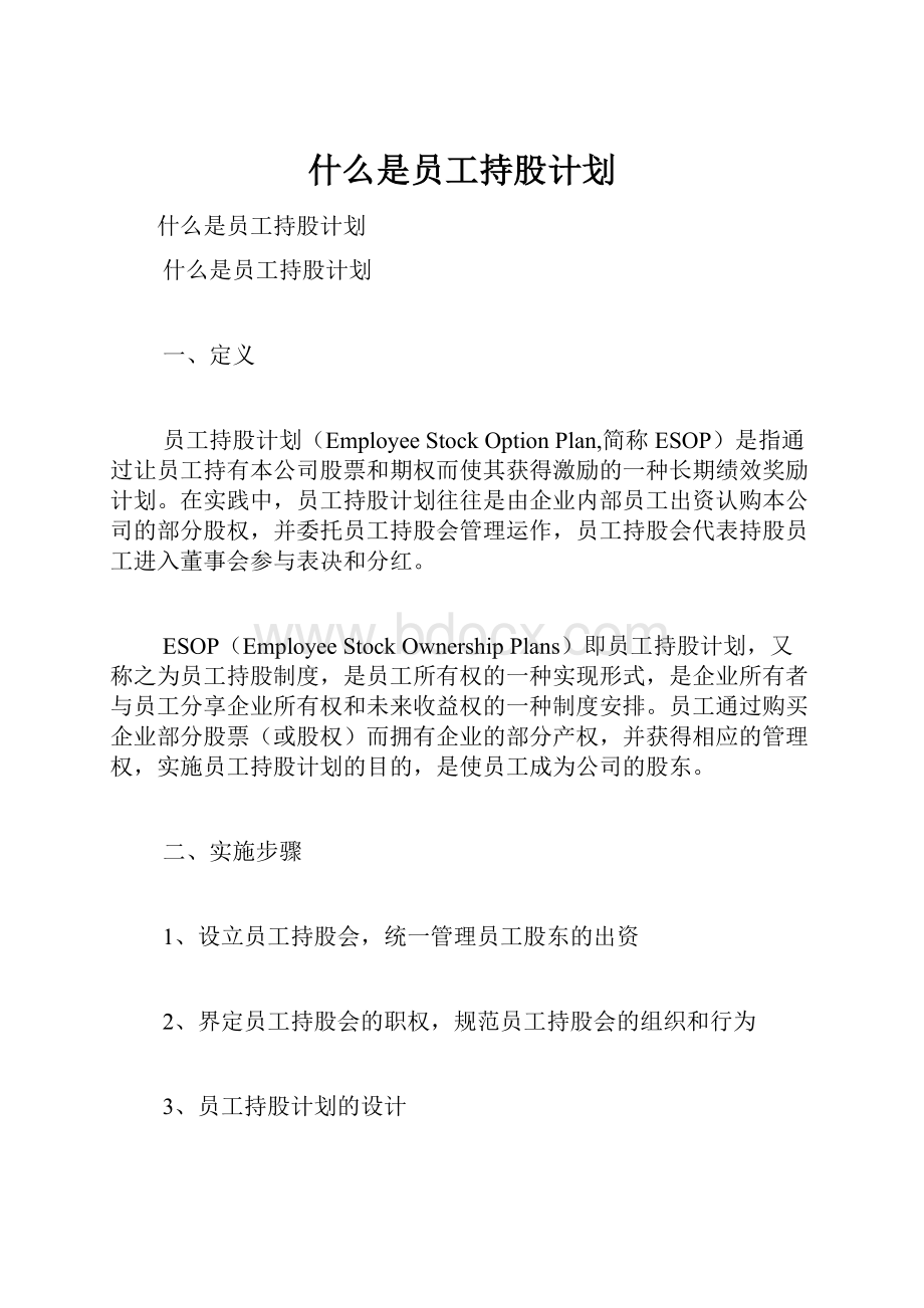 什么是员工持股计划.docx_第1页