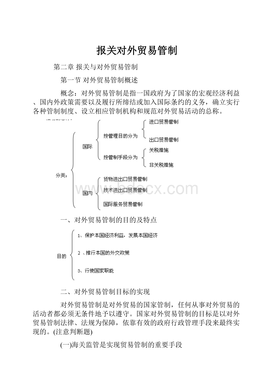 报关对外贸易管制.docx_第1页