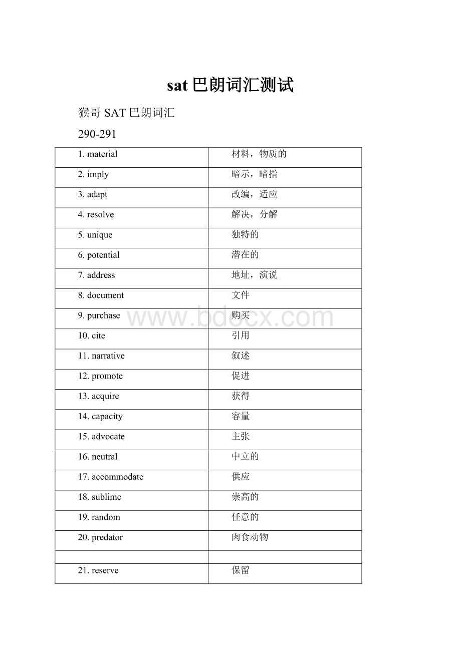 sat巴朗词汇测试.docx_第1页