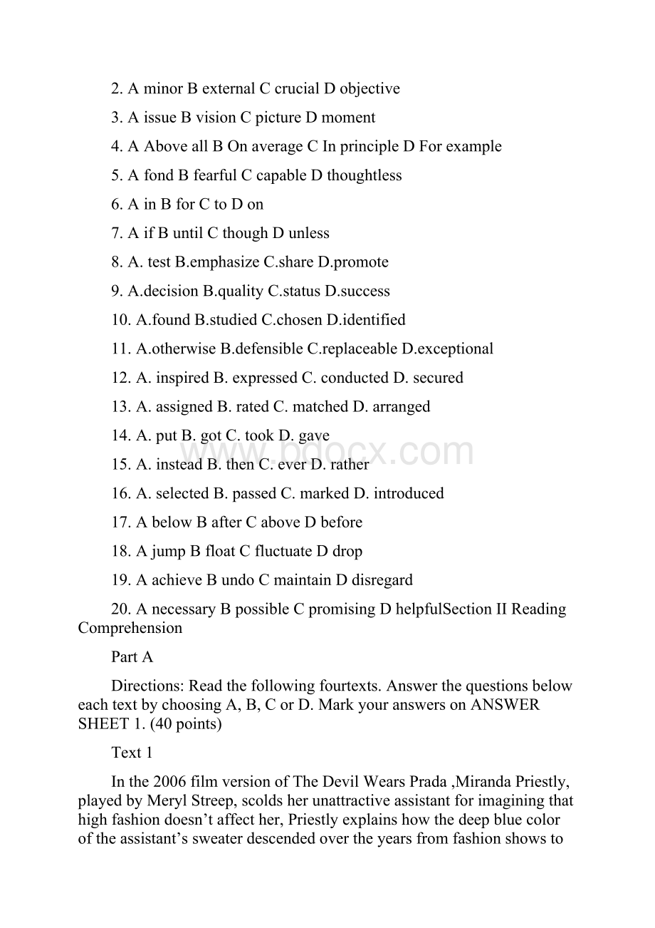 全国研究生入学考试英语部分试题及答案.docx_第2页