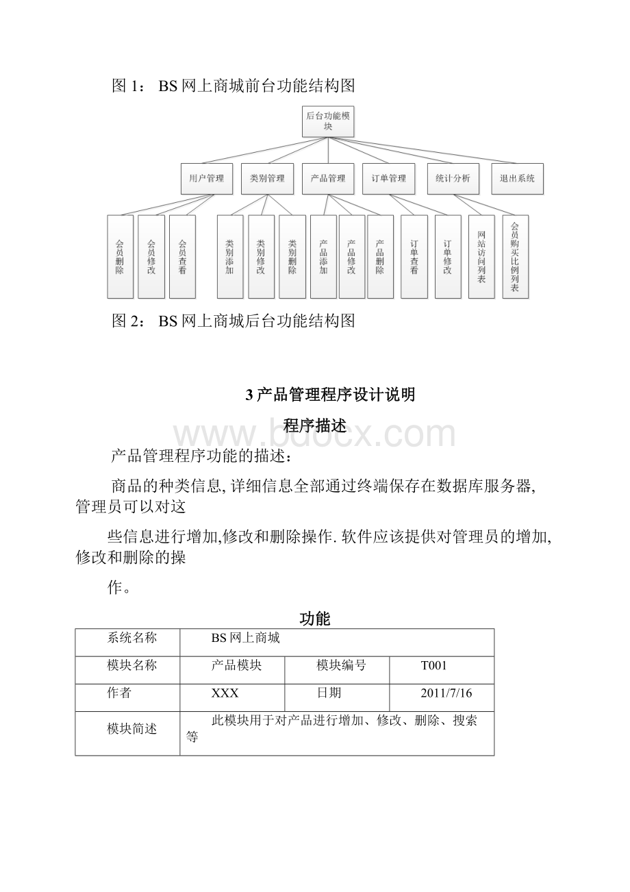 软件工程网上商城项目详细设计说明书.docx_第3页