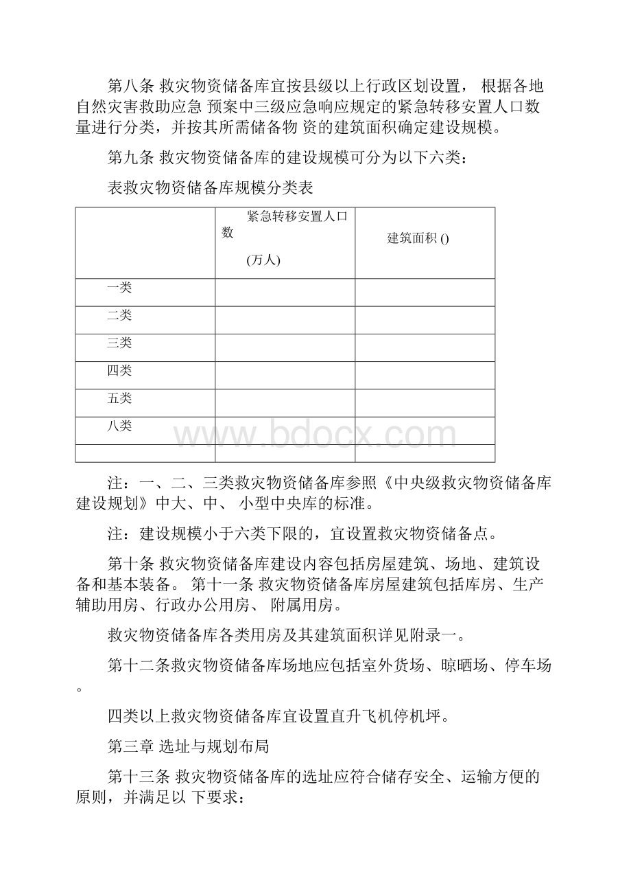 救灾物资储备库建设标准.docx_第2页