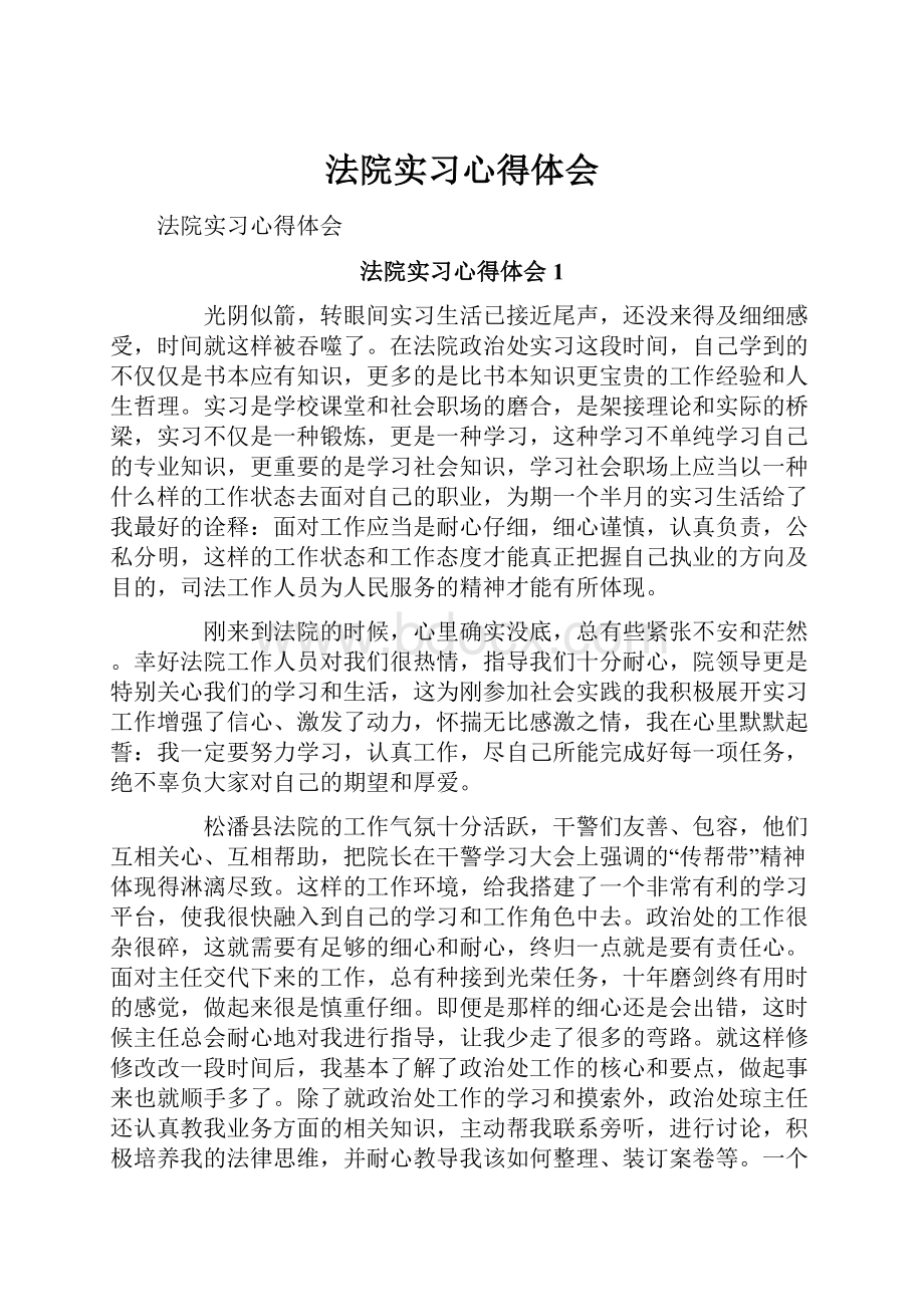 法院实习心得体会.docx_第1页