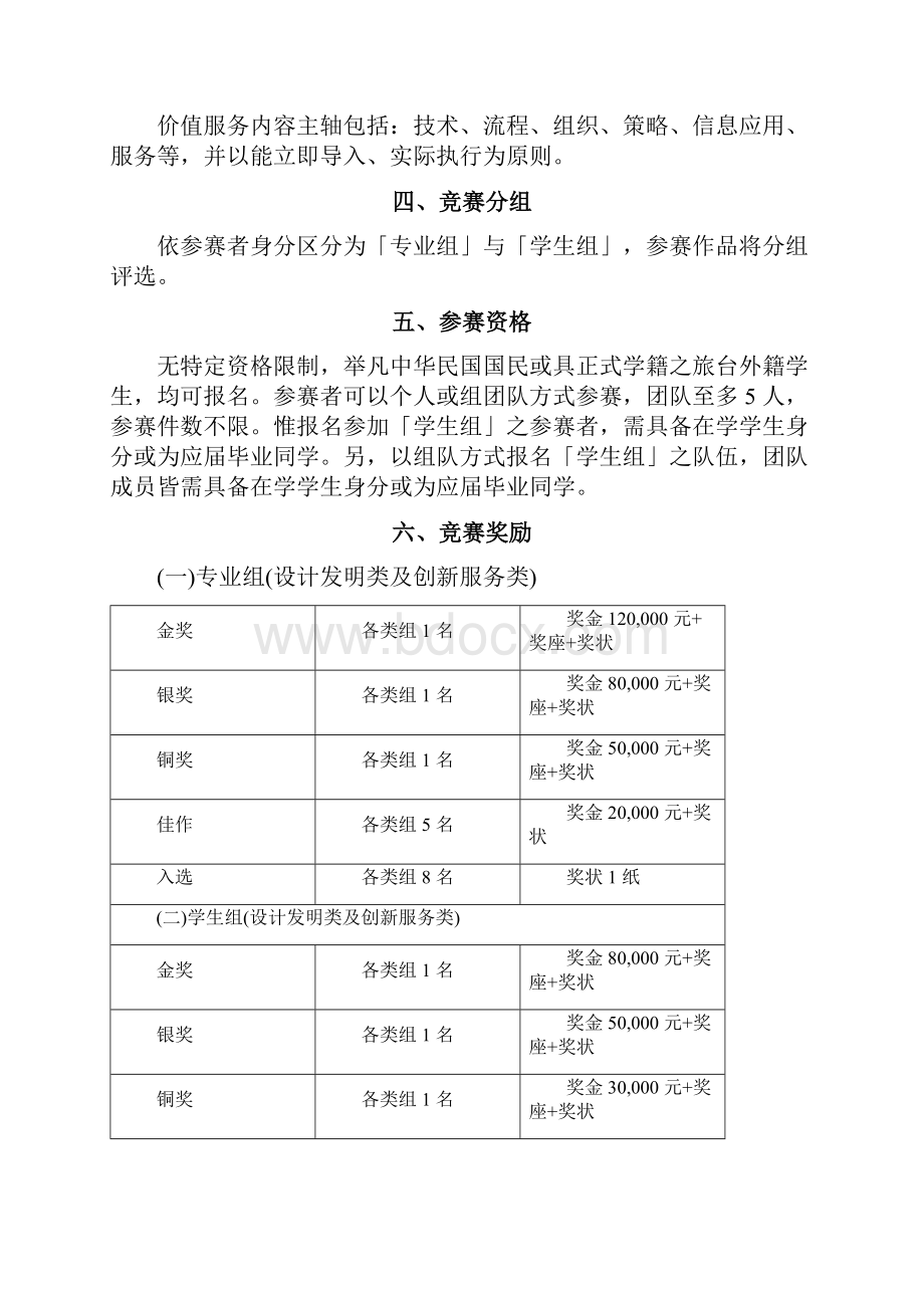 活动策划大学生全国创意大奖创新发明应用设计竞赛竞赛办法.docx_第2页