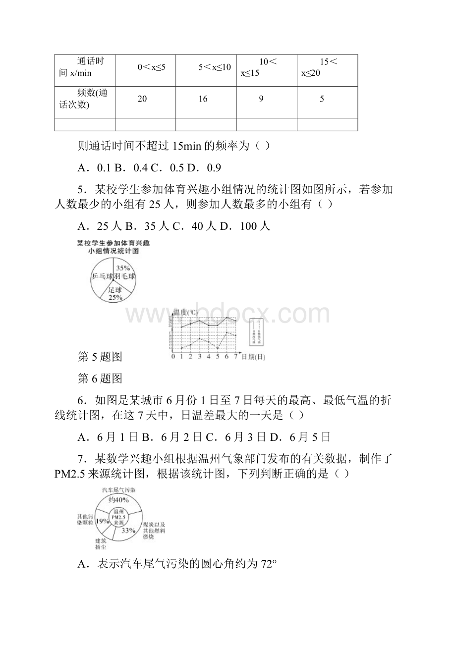 最新华东师大版学年八年级数学上册《数据的收集与表示》章末检测卷及答案精编试题.docx_第2页