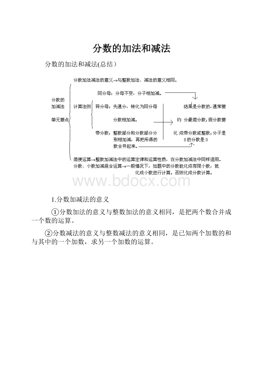 分数的加法和减法.docx