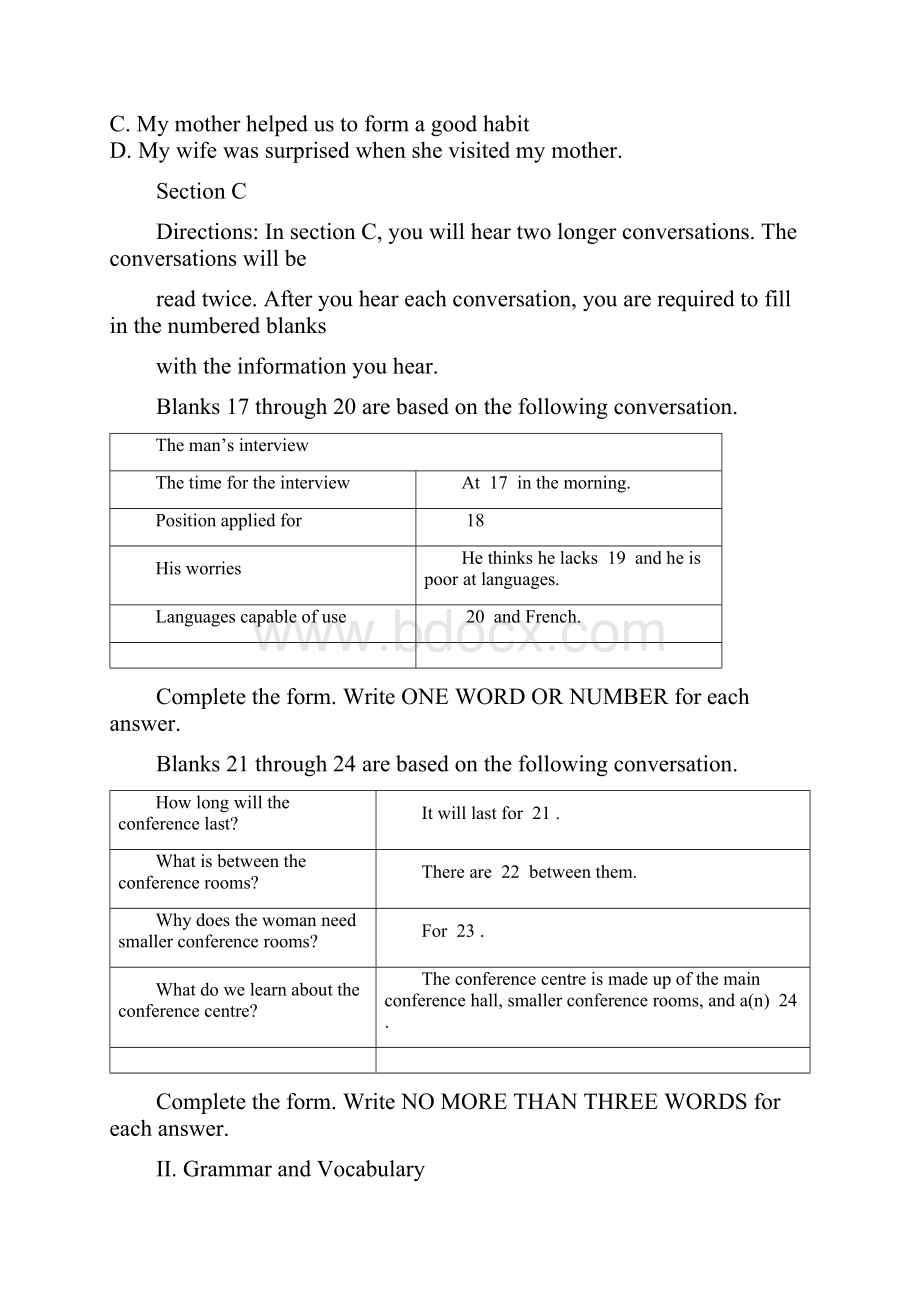 届上海市徐汇区高三第二学期学习能力诊断英语试题.docx_第3页