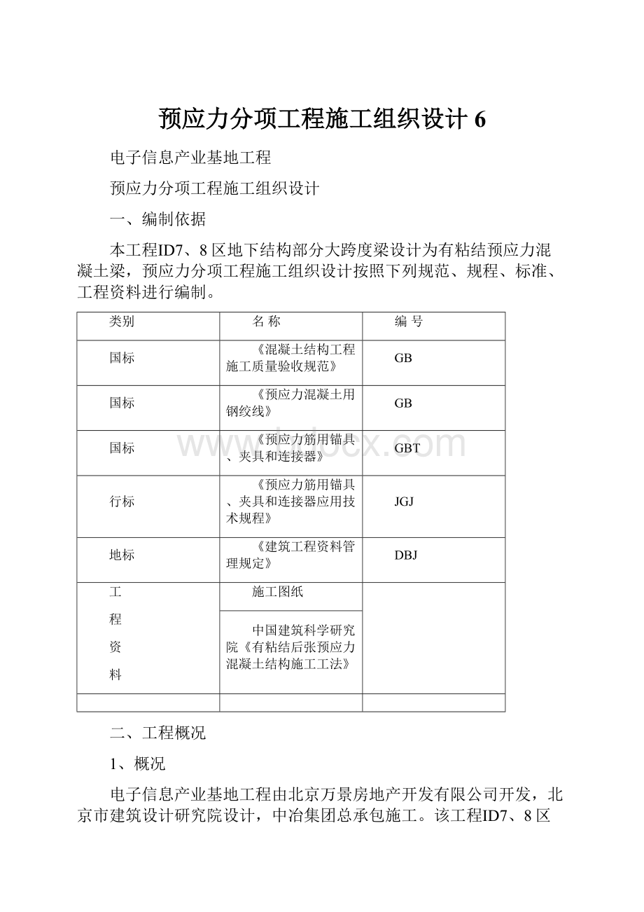 预应力分项工程施工组织设计6.docx